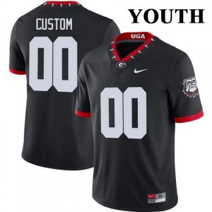 #00 Custom Georgia Youth Mascot 100th Anniversary Untouchable NCAA Jerseys Black