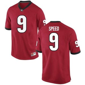 #9 Ameer Speed UGA Men's Game Stitched Jersey Red