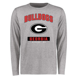 T-Shirt University of Georgia Men's Campus Ash Long Sleeve Icon Alumni T-Shirt Gray