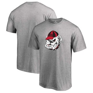 T-Shirt Georgia Bulldogs Men's Big & Tall Primary Ash Logo Player T-Shirt Gray