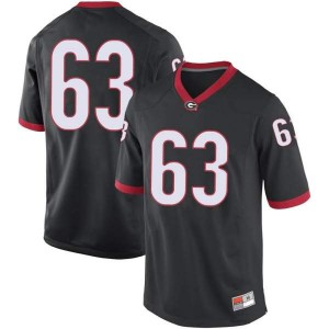 #63 Brandon Bunkley Georgia Bulldogs Men's Game Embroidery Jerseys Black