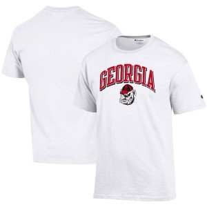 T-Shirt Georgia Bulldogs Men's Champion Logo Arch Over Player T-Shirt White