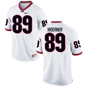 #89 Charlie Woerner UGA Bulldogs Men's Limited Football Jersey White