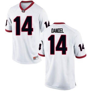 #14 DJ Daniel UGA Bulldogs Men's Game Stitched Jersey White