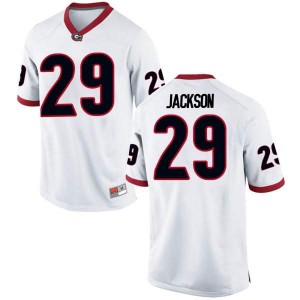 #29 Darius Jackson UGA Bulldogs Men's Replica Embroidery Jerseys White
