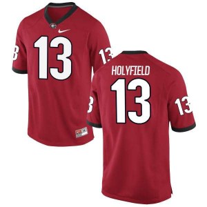 #13 Elijah Holyfield UGA Bulldogs Men's Authentic University Jersey Red