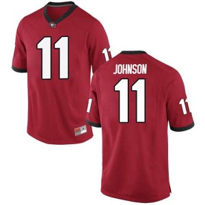#11 Jermaine Johnson Georgia Men's Game Official Jersey Red