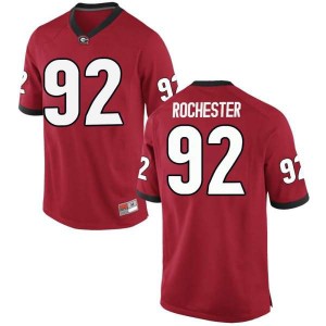 #92 Julian Rochester Georgia Men's Game Stitched Jerseys Red