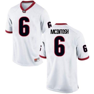 #6 Kenny McIntosh University of Georgia Men's Game Football Jersey White