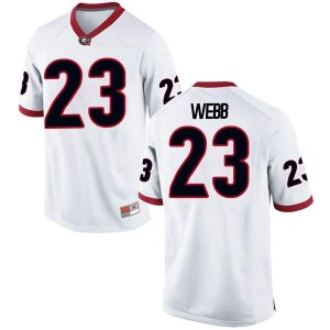 #23 Mark Webb UGA Bulldogs Men's Replica Stitched Jerseys White