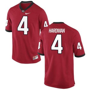 #4 Mecole Hardman Georgia Bulldogs Men's Authentic University Jerseys Red