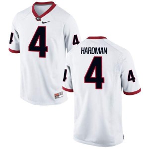 #4 Mecole Hardman University of Georgia Men's Authentic Stitch Jerseys White