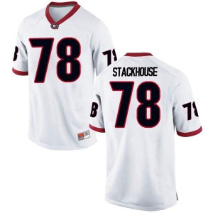 #78 Nazir Stackhouse Georgia Bulldogs Men's Game Stitched Jersey White