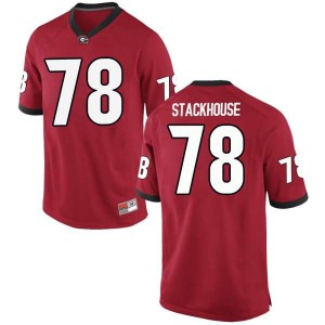 #78 Nazir Stackhouse Georgia Men's Replica Stitch Jerseys Red