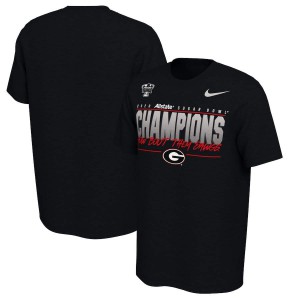 T-Shirt Georgia Bulldogs Men's 2020 Sugar Bowl Locker Room Champions University T-Shirts Black