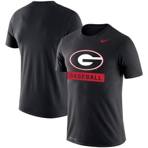 T-Shirt UGA Bulldogs Men's Baseball Stack Legend Performance Logo Football T-Shirts Black