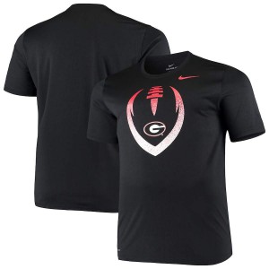 T-Shirt Georgia Men's Big & Tall Legend Football Performance Icon NCAA T-Shirt Black
