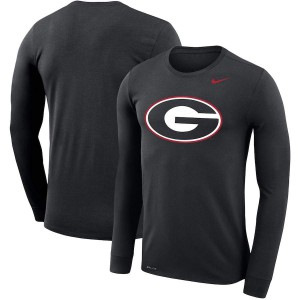 T-Shirt Georgia Men's Primary Logo Long Sleeve Legend Performance Football T-Shirt Black