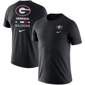 T-Shirt University of Georgia Men's DNA Performance Logo Football T-Shirts Black