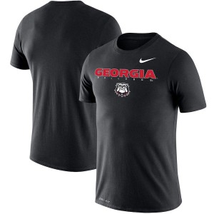 T-Shirt Georgia Bulldogs Men's Facility Legend Performance Stitched T-Shirts Black