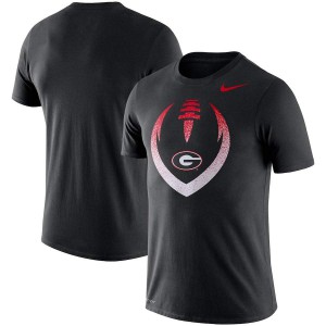 T-Shirt University of Georgia Men's Football Performance Icon University T-Shirt Black