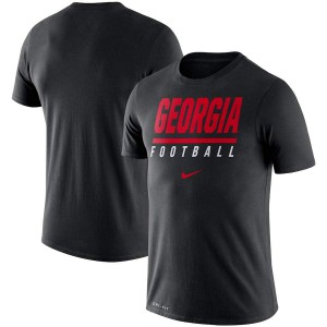 T-Shirt UGA Bulldogs Men's Icon Wordmark Performance Stitched T-Shirt Black