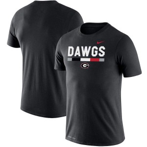 T-Shirt UGA Bulldogs Men's Team DNA Legend Performance College T-Shirt Black