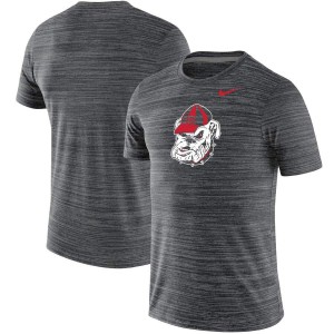 T-Shirt Georgia Bulldogs Men's Throwback Velocity Legend Performance Logo College T-Shirts Black