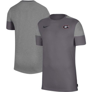 T-Shirt Georgia Men's Coaches Performance Stitched T-Shirts Gray