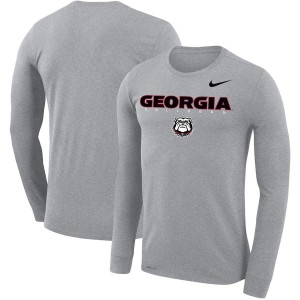 T-Shirt Georgia Bulldogs Men's Facility Legend Performance Long Sleeve High School T-Shirt Gray