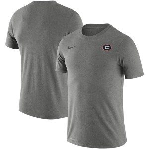 T-Shirt Georgia Bulldogs Men's Team Legend Performance Logo Football T-Shirts Heathered Charcoal