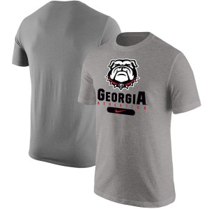 T-Shirt Georgia Bulldogs Men's Athletics Stack Stitched T-Shirt Gray Heathered