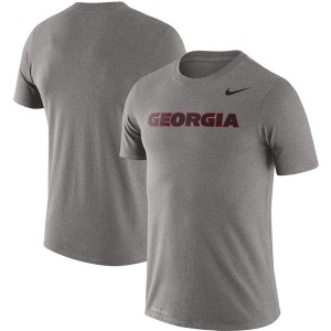T-Shirt UGA Men's Wordmark Legend Performance Football T-Shirts Gray Heathered