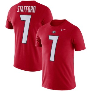 T-Shirt Georgia Men's Matthew Stafford Football Name & Number Performance High School T-Shirts Red
