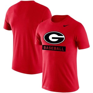 T-Shirt Georgia Men's Baseball Stack Legend Performance Logo Football T-Shirts Red