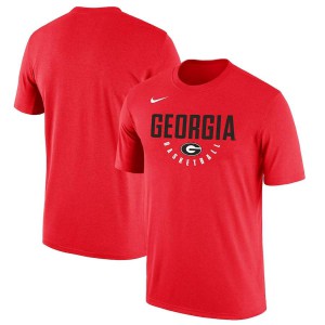 T-Shirt Georgia Men's Basketball School Name Performance Football T-Shirt Red