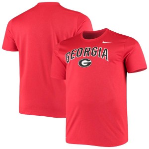 T-Shirt UGA Bulldogs Men's Big & Tall Legend Arch Over Performance Logo Stitched T-Shirts Red