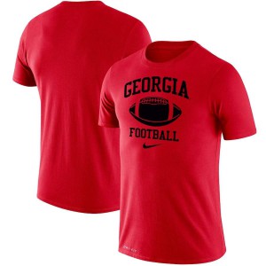 T-Shirt Georgia Bulldogs Men's Big & Tall Legend Retro Football Performance Embroidery T-Shirts Red