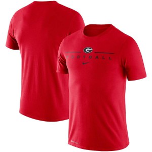 T-Shirt Georgia Bulldogs Men's Icon Word Performance High School T-Shirt Red