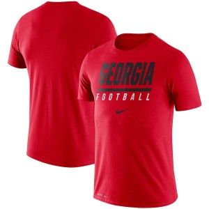 T-Shirt University of Georgia Men's Icon Wordmark Performance High School T-Shirts Red