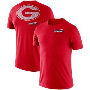 T-Shirt UGA Men's Performance Cotton Fan GFX Embroidery T-Shirts Red