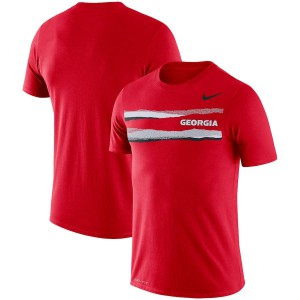 T-Shirt Georgia Men's Performance Cotton Mezzo NCAA T-Shirts Red