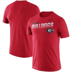 T-Shirt University of Georgia Men's Sideline Legend Performance Stitched T-Shirt Red