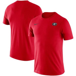 T-Shirt Georgia Bulldogs Men's Legend Performance Logo College T-Shirts Team Red