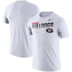 T-Shirt Georgia Bulldogs Men's Sideline Legend Performance Official T-Shirts White