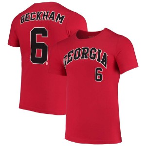 T-Shirt UGA Bulldogs Men's Original Retro Brand Gordon Beckham Baseball Name & Number University T-Shirts Red