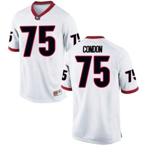#75 Owen Condon UGA Men's Replica High School Jersey White