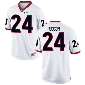 #24 Prather Hudson Georgia Bulldogs Men's Authentic Alumni Jerseys White