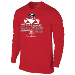 T-Shirt Georgia Bulldogs Men's 2017 SEC Football Conference Champion Long Sleeve Locker Room Player T-Shirt Red