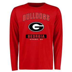 T-Shirt UGA Bulldogs Men's Campus Long Sleeve Icon Player T-Shirt Red